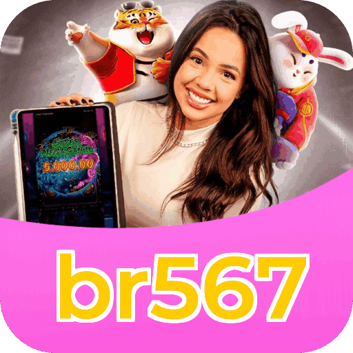 Interface do aplicativo br567 mostrando jogos disponíveis no iOS e Android
